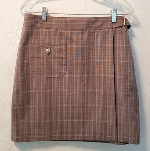 Tweed-Like Golfing Skort with Buckle